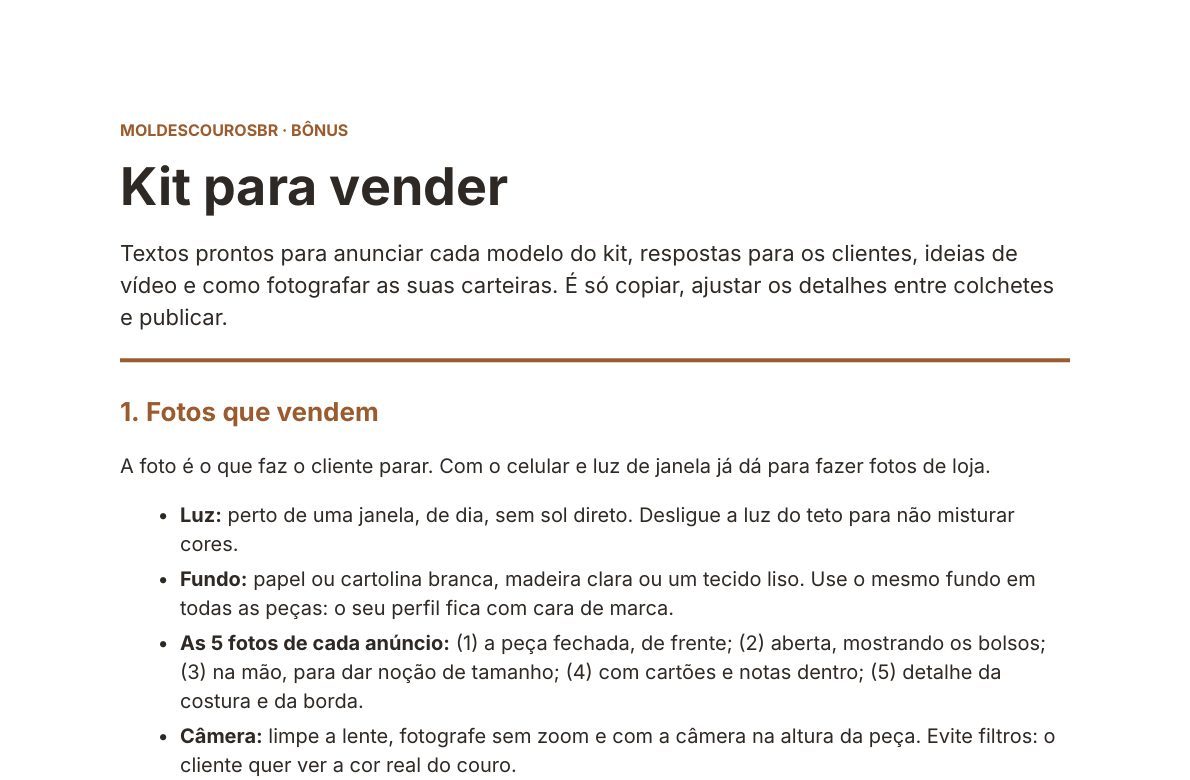 Trecho da primeira página do Kit para vender
